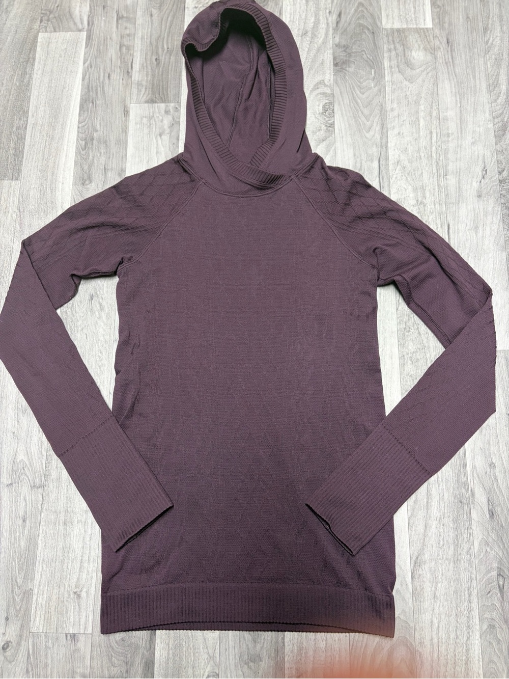 lululemon athletica Plum Hooded Cowl Neck Sweater